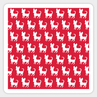 Chihuahua silhouette print (large) red Sticker